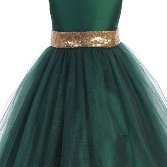 Emerald green party dress Christmas party dress - Picture 2 of 4
